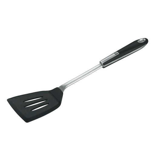 ZWILLING Twin Cuisine Slotted Silicone Spatula 37463-100 on white backgroundZWILLING Twin Cuisine Slotted Silicone Spatula 37463-100 on white background