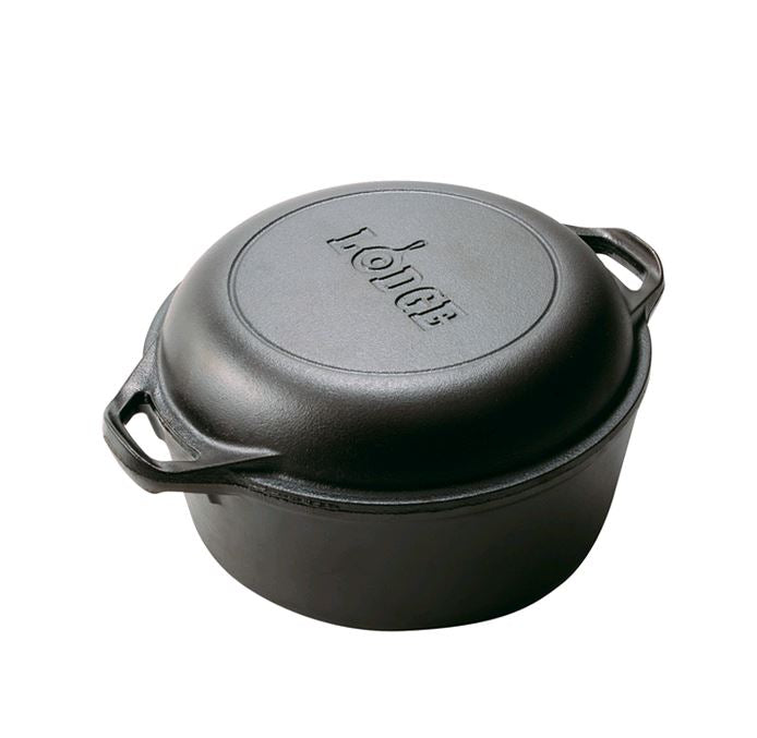 Lodge 5qt Cast Iron Double Dutch Oven L8DD3