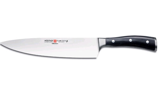 Wusthof Classic Ikon 9" Chef Knife 4596/23 on white background