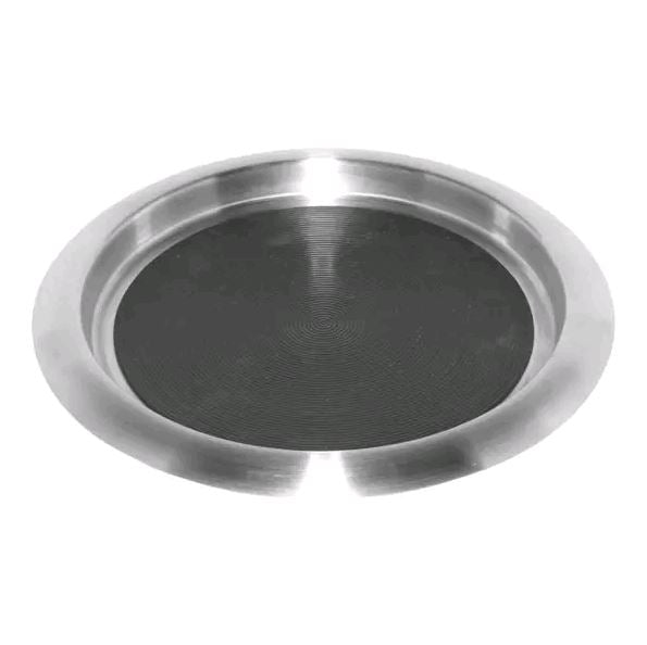 Service Ideas 11" Non-Slip Tray w/ Solid Rubber Insert, Stainless TR119SR 12/1EA*