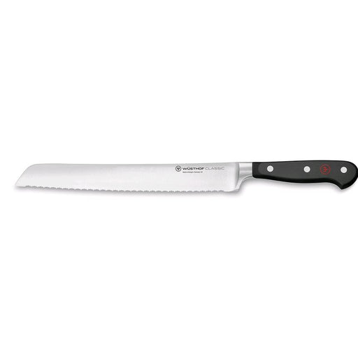 Wusthof Classic Double 9" Serated Bread Knife 4152-70/23 on white background