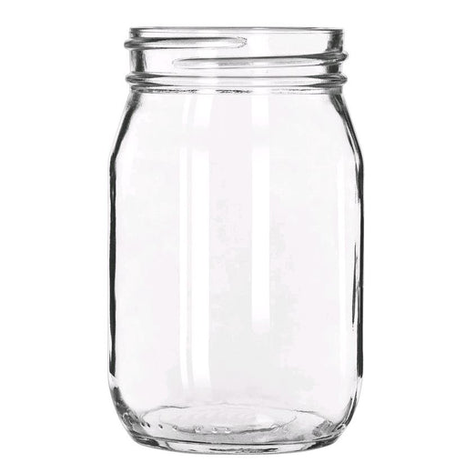 Libbey Glass Drinking Jar empty on a white background