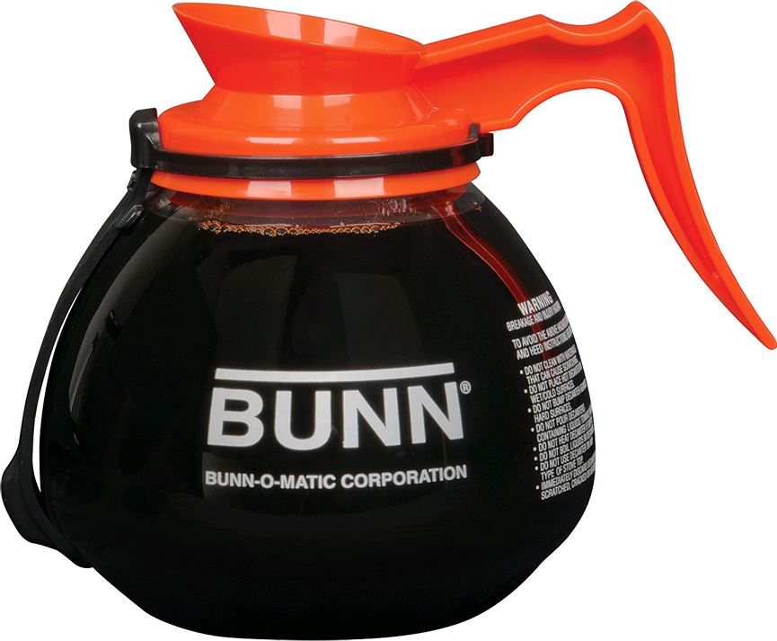 Bunn - Glass Decanter Orange Handle 64 oz RFID 42401.7203 - (Set of 3)
