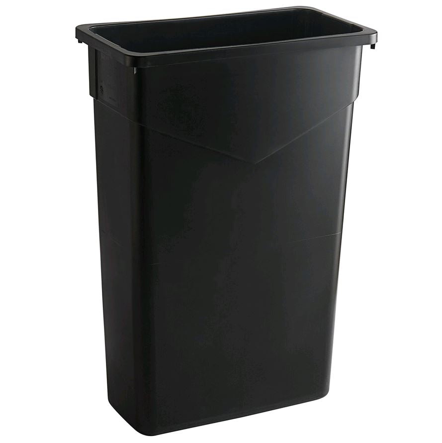 Carlisle Trimline 23 Gallon Black Slim Rectangular Trash Can 34202303*