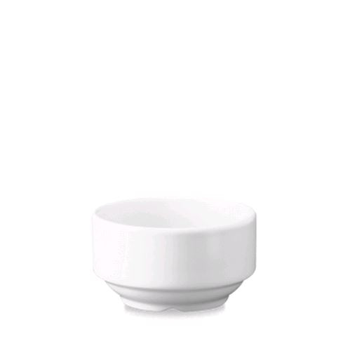 Churchill 14 oz Super Vitrified White Consomme Bowl WH NSU1 - (Case of 24)