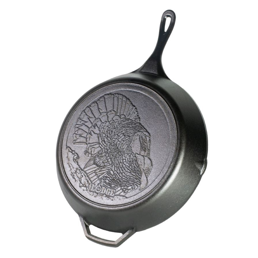 Lodge Wildlife Series 13.25" Turkey Cast Iron Skillet L12SKWLTKY