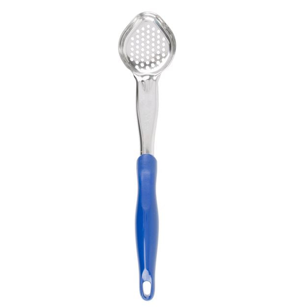 Vollrath 2 oz. Blue Perforated Oval Spoodle Portion Spoon 6422230*