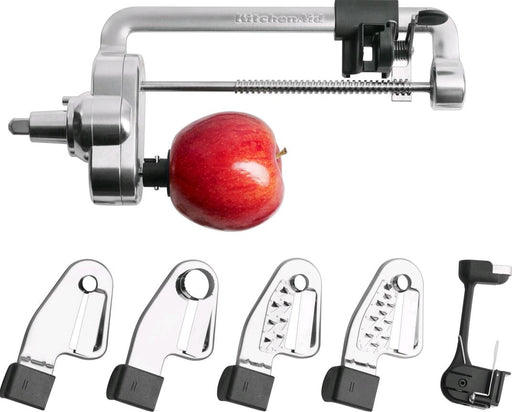 KitchenAid 5 Blade Spiralizer with Peel Core and Slice Attachments holding apple