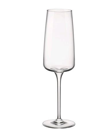 Trudeau 450365752 Bormioli Rocco Planeo 8 oz. Champagne Flutes - 4 Pack on white background