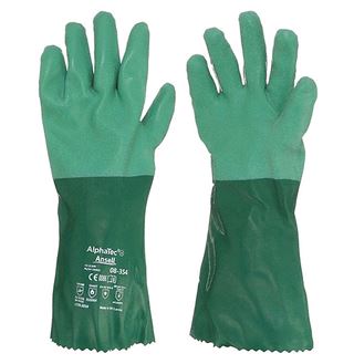 Chemical Resistant Gloves, 9, Glove Materials Neoprene on white background