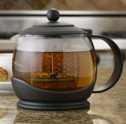Bonjour Teapot Black 53108 on granit countertop