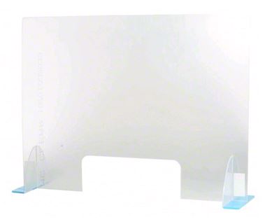 Globe Commercial Products Acrylic Countertop Shield - 32" x 24" x 8" on white background