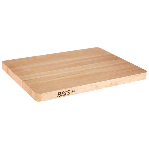 John Boos Chop-N-Slice Maple Wood Reversible 18" x 12" x 1.25" Cutting Board on white background