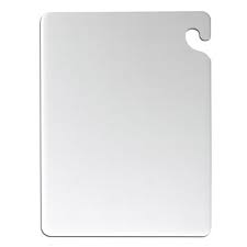 18" x 12" x 1/2" White Cutting Board with Hook