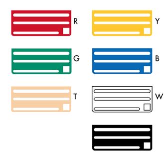 Edlund I0688-6 INSERTS, KR-50 6 DIF.COLORS NO*