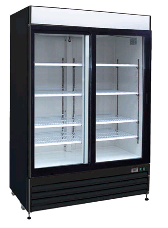 EFI C2-54GDVC Two Swing Door Glass Refrigerator Merchandiser on white background