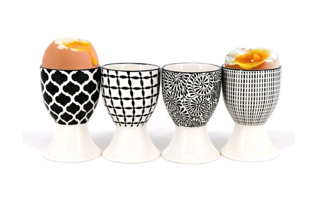 Danesco Egg Cups 480120BW - 4 Pack on white background