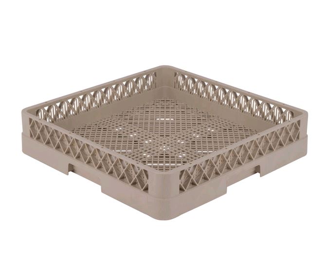 Vollrath TR2 Traex Full-Size Beige Flatware Rack on white background