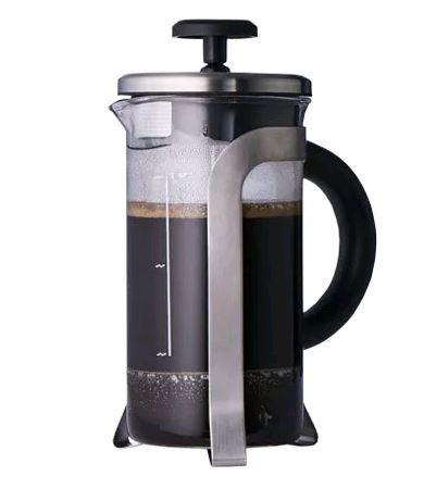 French Press 12oz Coffee Maker 12oz on white background