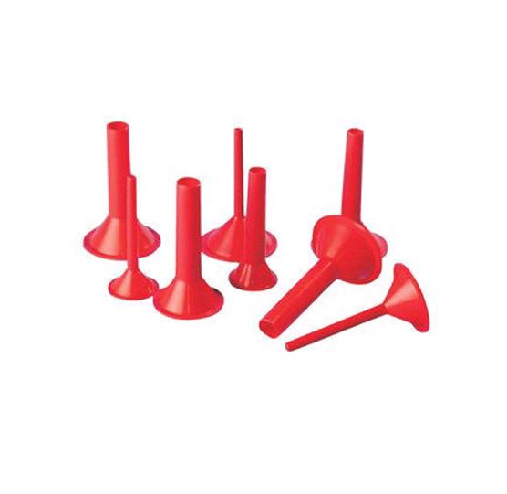 Omcan #22 Grinder Spout 10 mm Plastic on white background
