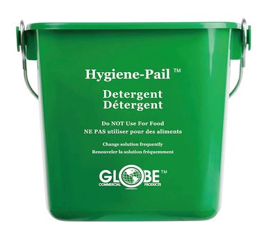 3 Qt Sanitizing Hygiene–Pail® - Green on white background