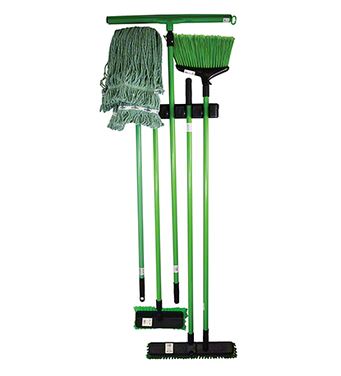 Globe Restaurant Cleaning Tool Kit w/Tool Holder - Green