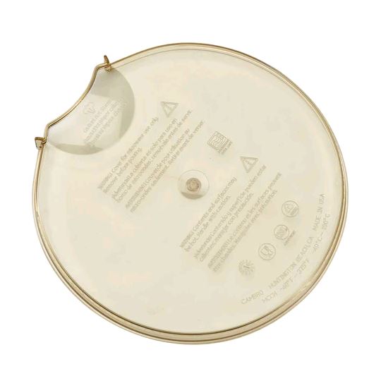 Cambro High Heat Measuring Cup Splatter-Proof Cover, Amber on white background