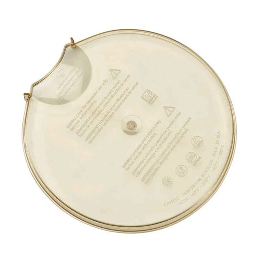 Cambro High Heat Measuring Cup Splatter-Proof Cover, Amber on white background