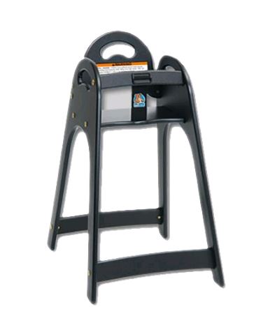 Koala Kare KB105-02 Black High Chair with Rounded Top and Sides on white backgroujnd