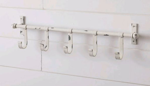 White Distressed Hooks - 5 Hooks on white background