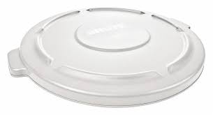 Vented BRUTE® 32 Gal White Garbage Container &/or Lid