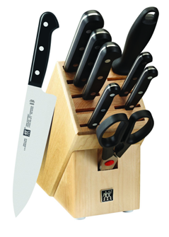 ZWILLING Twin Gourmet 10pc Knife Block Set 31699-001 on white background