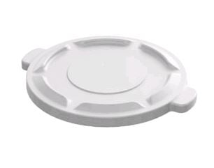 Globe Commercial Products 9621W White Waste Container Lid - 20 Gallon on white background