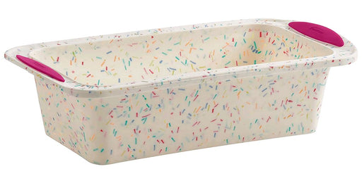 Trudeau Confetti Structured Silicone Bread Loaf Pan on white background