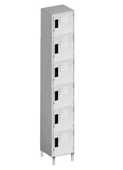 Tarrison 12" x 15" x 79" Single Column Locker with Six Compartments L12606P on white background