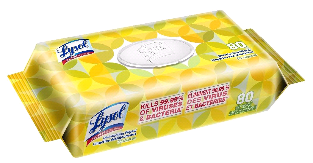 Lysol Disinfecting Surface Wipes, Citrus, 80 Wipes, Disinfectant, Cleaning, Sanitizing