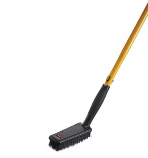 Rubbermaid MAXIMIZER Quick Change Scrub Brush, Black on white background