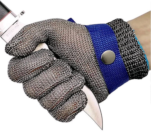 Cut Resistant Mesh Butcher Safety Work Gloves on white background