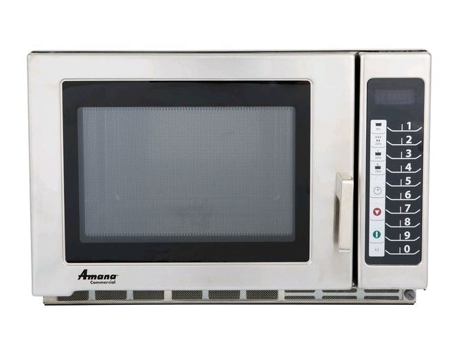Amana RFS18TS Medium Duty Stainless Steel Commercial Microwave with Push Button Controls