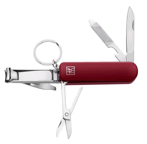 Zwilling Classic Multi-tool, Stainless Steel / Red on white background