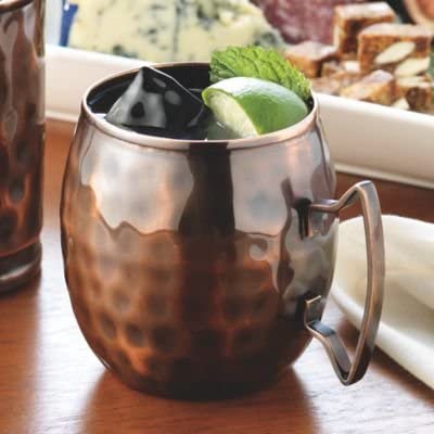 World Tableware MM-100 Hammered Copper 14 Ounce Mug*