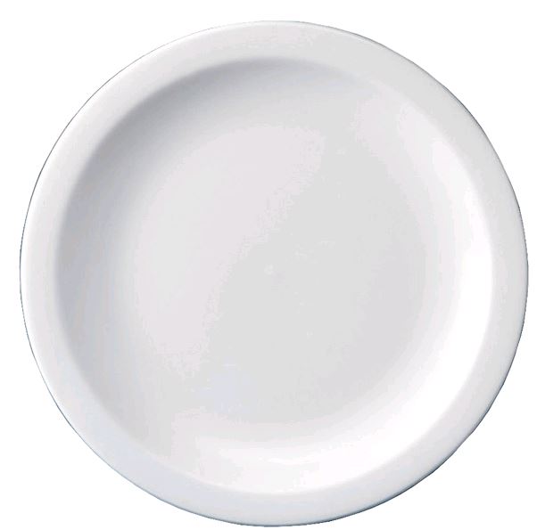 Churchill White Nova Plate P9 9inch / 23cm on white background