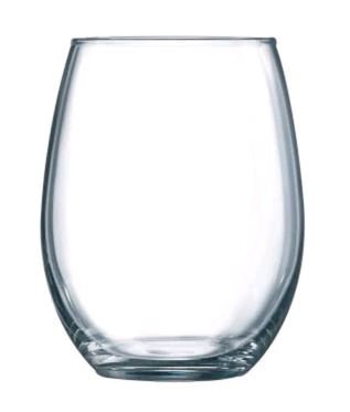 Arc International C8303 15 oz Perfection Stemless Wine Glass on white background