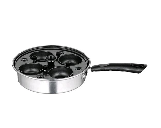 Winco CEP-4 4-Cup Nonstick Egg Poacher  no lid on white abckground