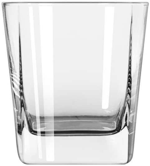 Libbey Square Rock Glass 9.25oz empty on white background