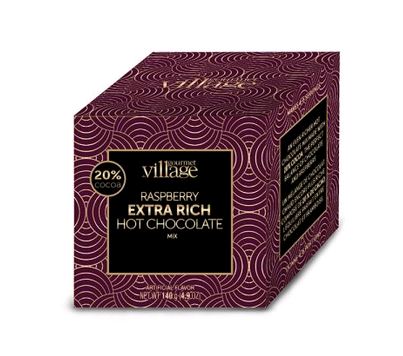 Raspberry Extra Rich Hot Chocolate Cube - GCHOXXR on white background