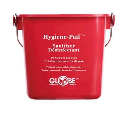3 Qt Sanitizing Hygiene–Pail® - Red on white background