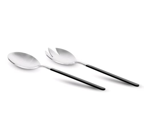 Kimono 18/10 Stainless Steel Salad Server Set on white background