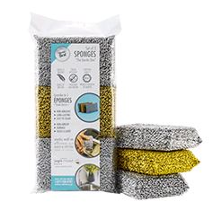 Worlds Best "The Gentle One" Silver & Gold Sponge Set on white background