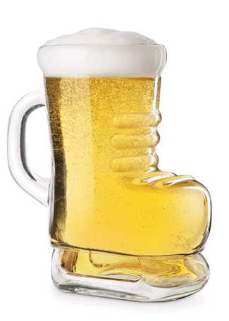Final Touch Hockey Skate Beer Glass GG5023